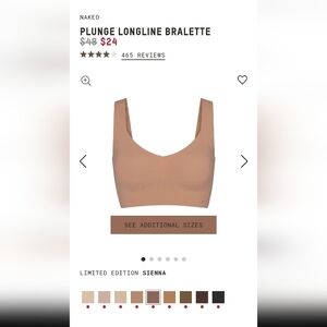 NWT skims naked plunge longline bralette